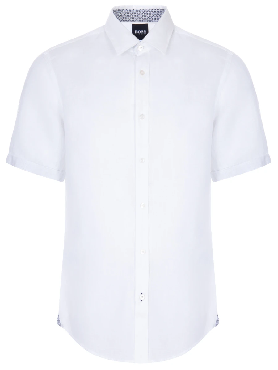 Рубашка Regular Fit льняная BOSS 50448869/100, размер 50, цвет белый 50448869/100 - фото 1