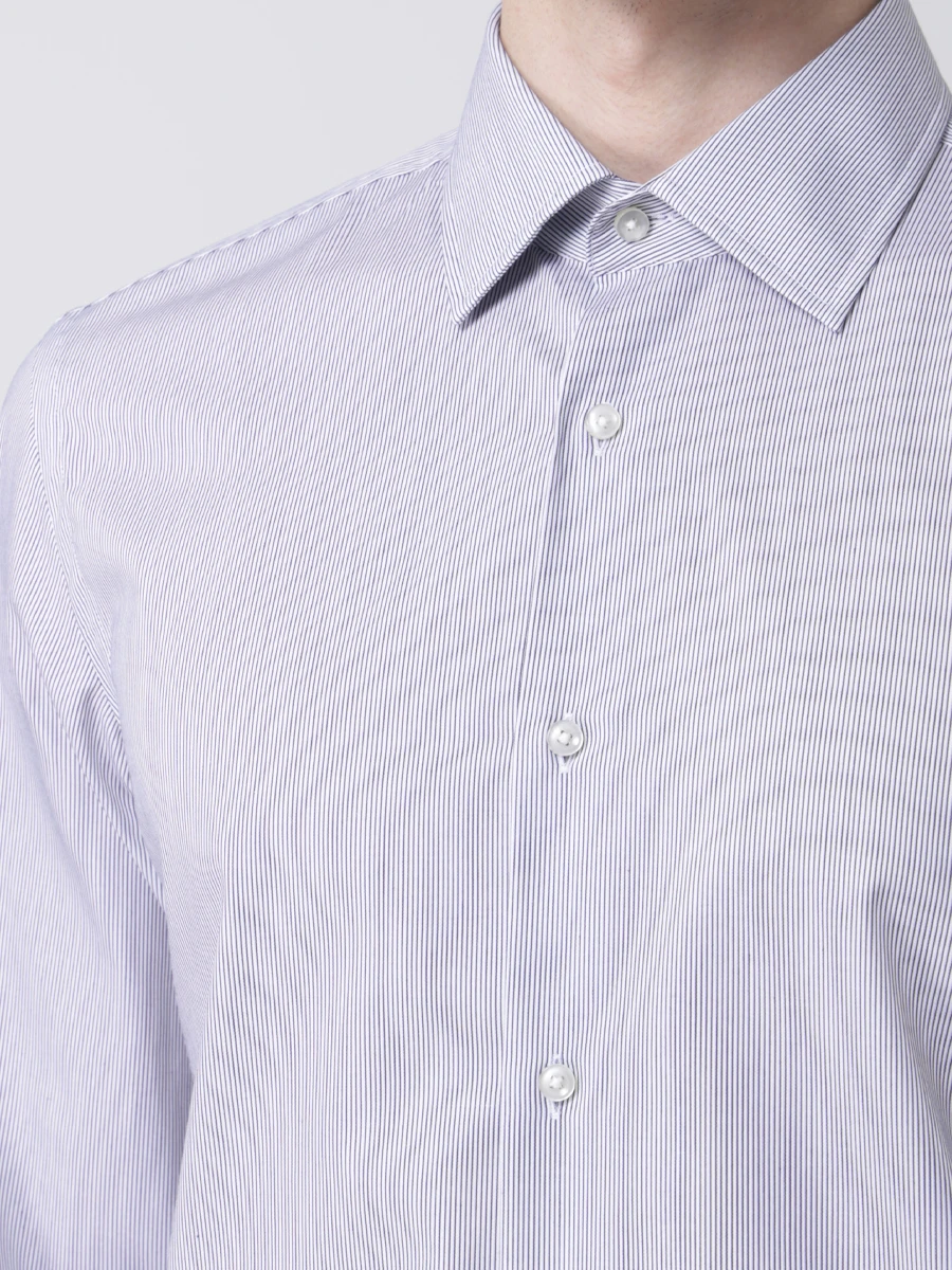 Рубашка Slim Fit в полоску BOSS 50451047/410 Полоска  Фото 5