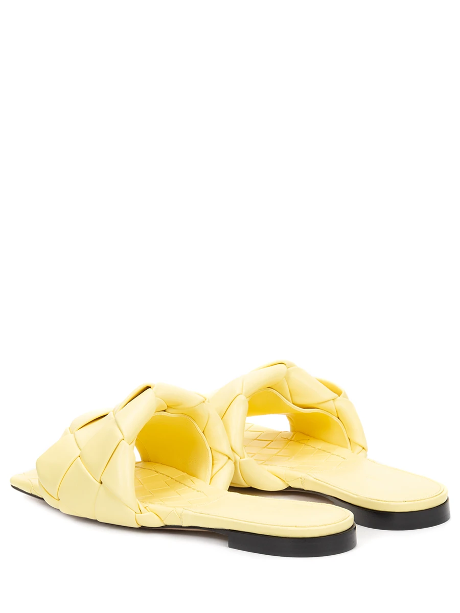 Шлепанцы кожаные BOTTEGA VENETA 608853 VBSS0 7411 Желтый  Фото 4