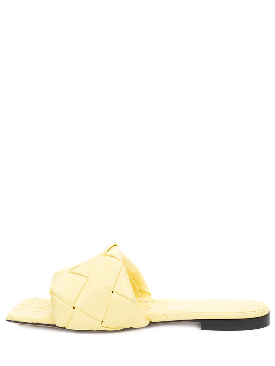 Шлепанцы кожаные BOTTEGA VENETA 608853 VBSS0 7411 Желтый  Фото 3