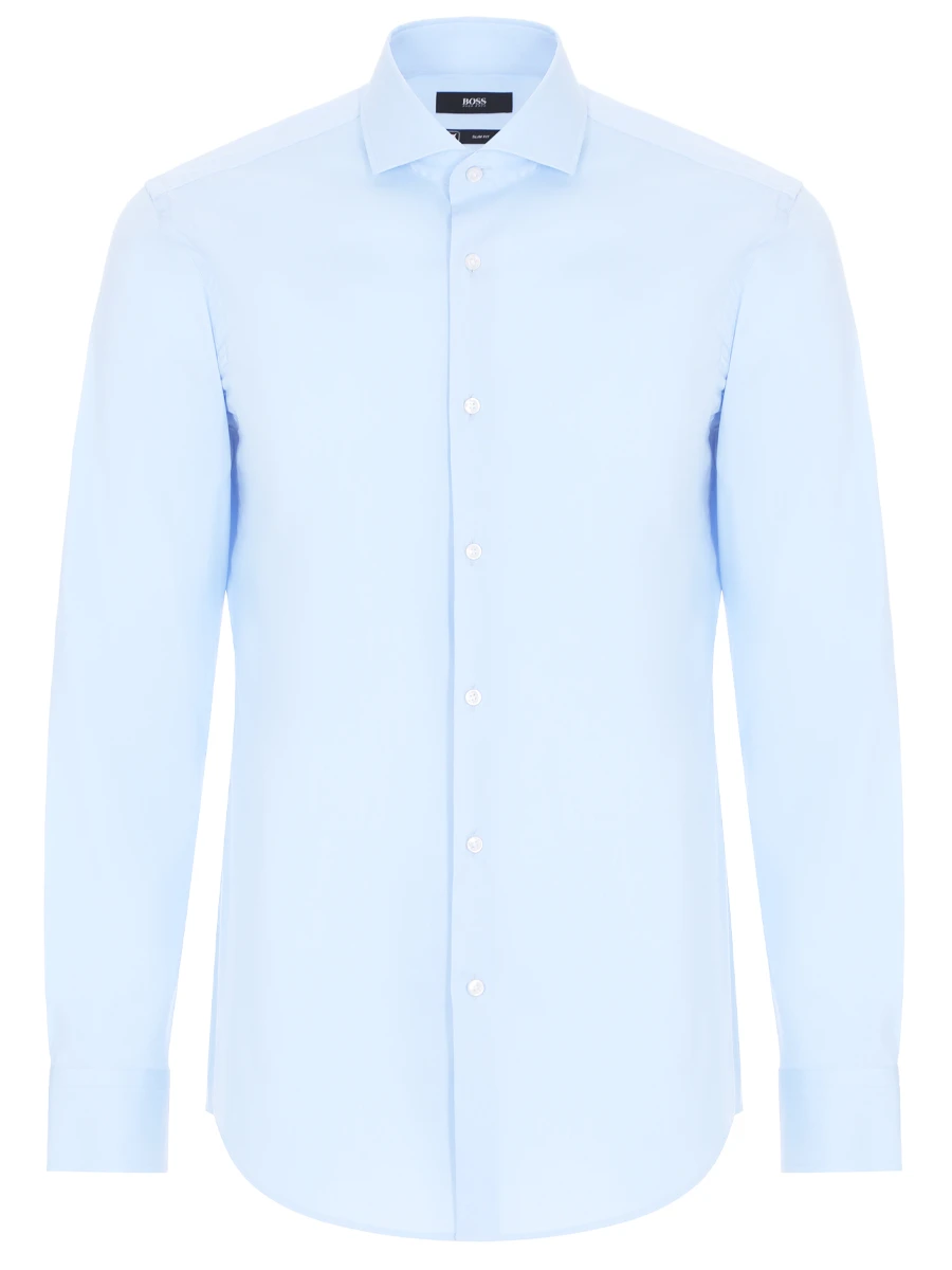 Рубашка Slim Fit хлопковая BOSS 50260064/450, размер 48, цвет голубой 50260064/450 - фото 1