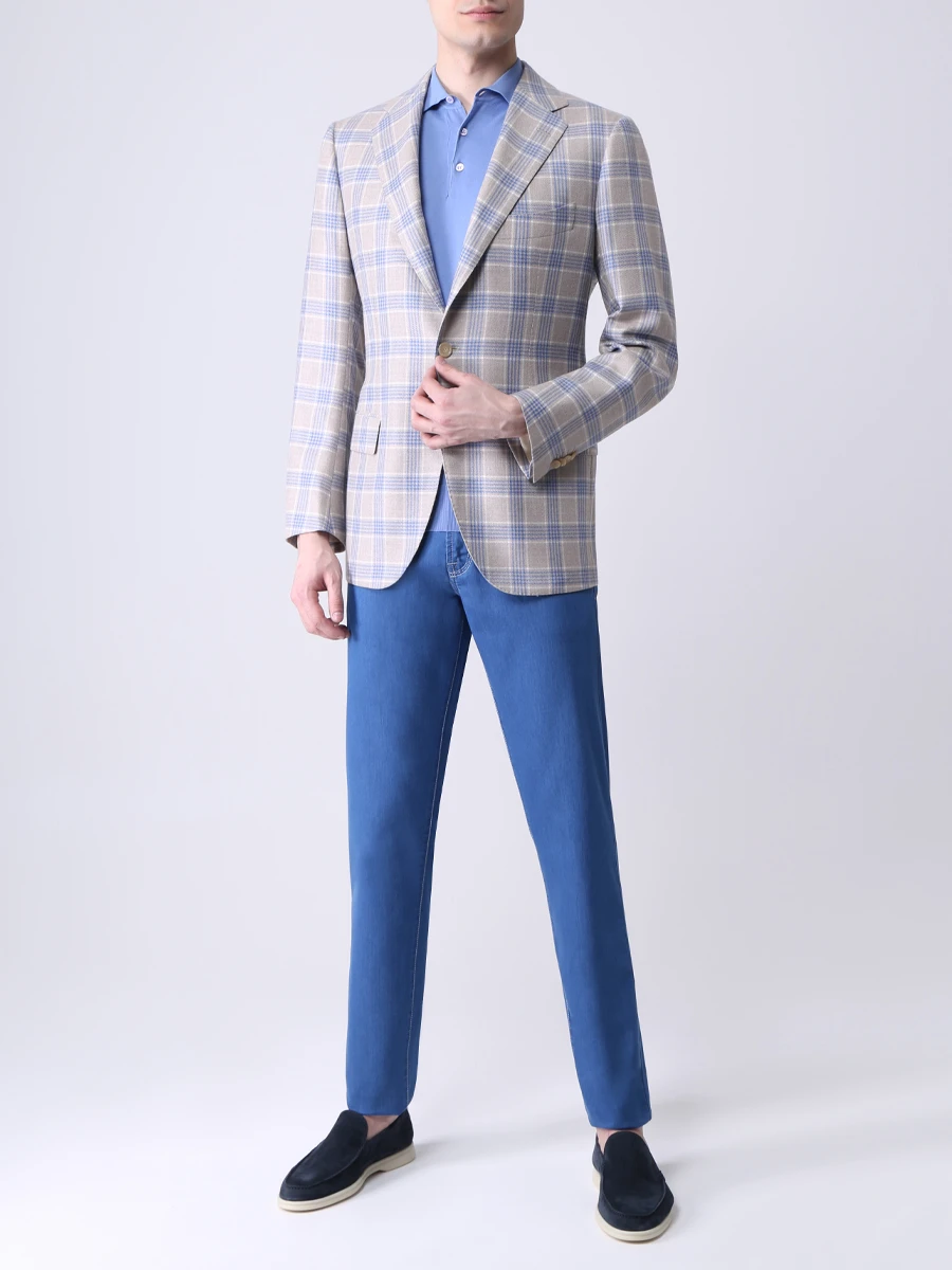 Джинсы Slim Fit хлопковые SCISSOR SCRIPTOR COSTANTINO T57 W2 Голубой  Фото 2