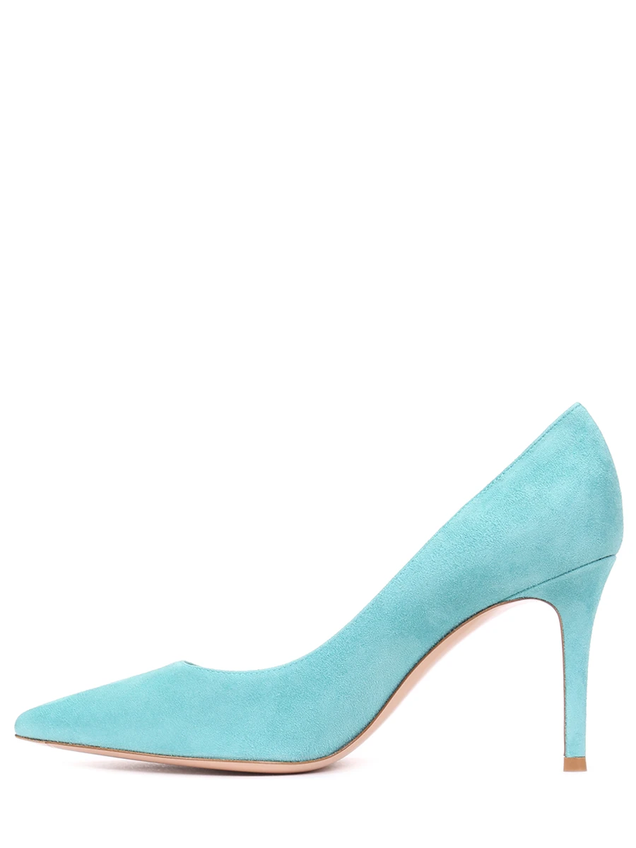 Туфли замшевые Gianvito GIANVITO ROSSI G24580.85RIC.CAMMALE Бирюзовый  Фото 3