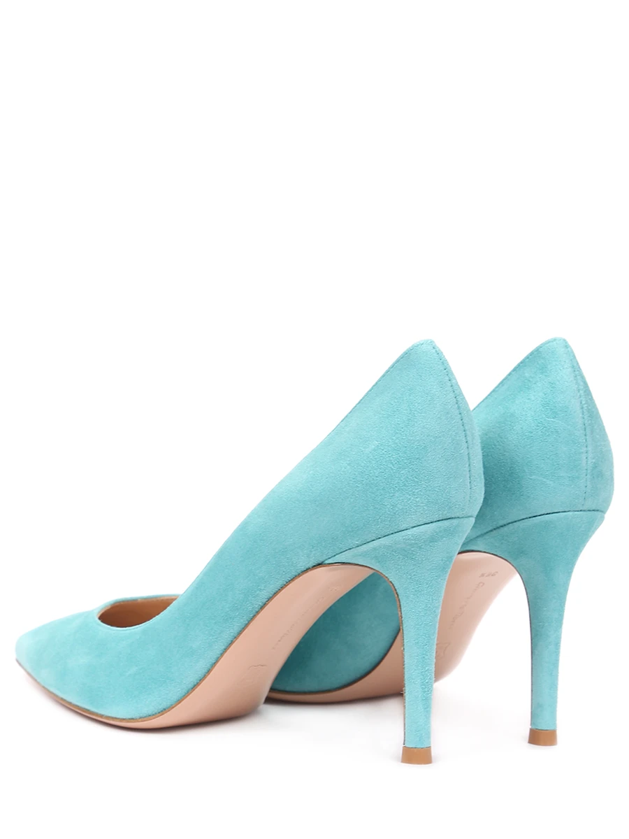 Туфли замшевые Gianvito GIANVITO ROSSI G24580.85RIC.CAMMALE Бирюзовый  Фото 4