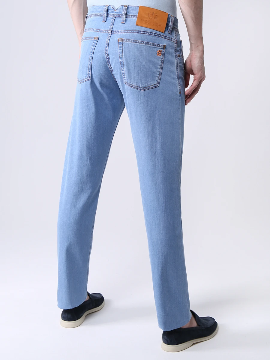 Джинсы Slim Fit хлопковые SCISSOR SCRIPTOR COSTANTINO T66 W3 Голубой  Фото 3