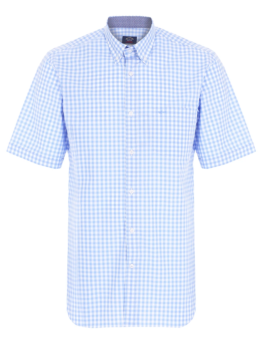 

Рубашка Regular Fit в клетку, Голубой, 21413027/001