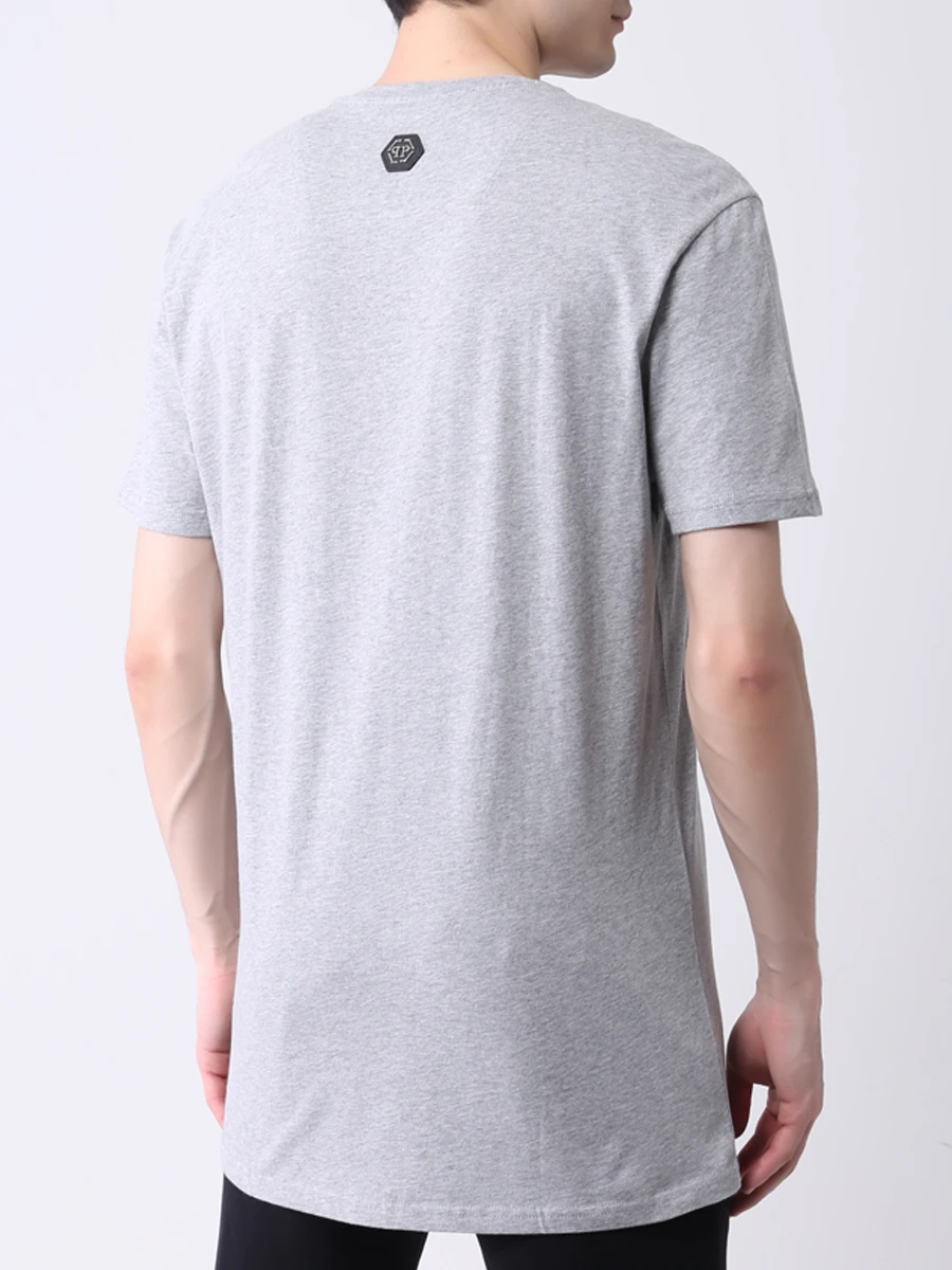 Футболка хлопковая PHILIPP PLEIN PAAC MTK5140/10 Серый  Фото 3