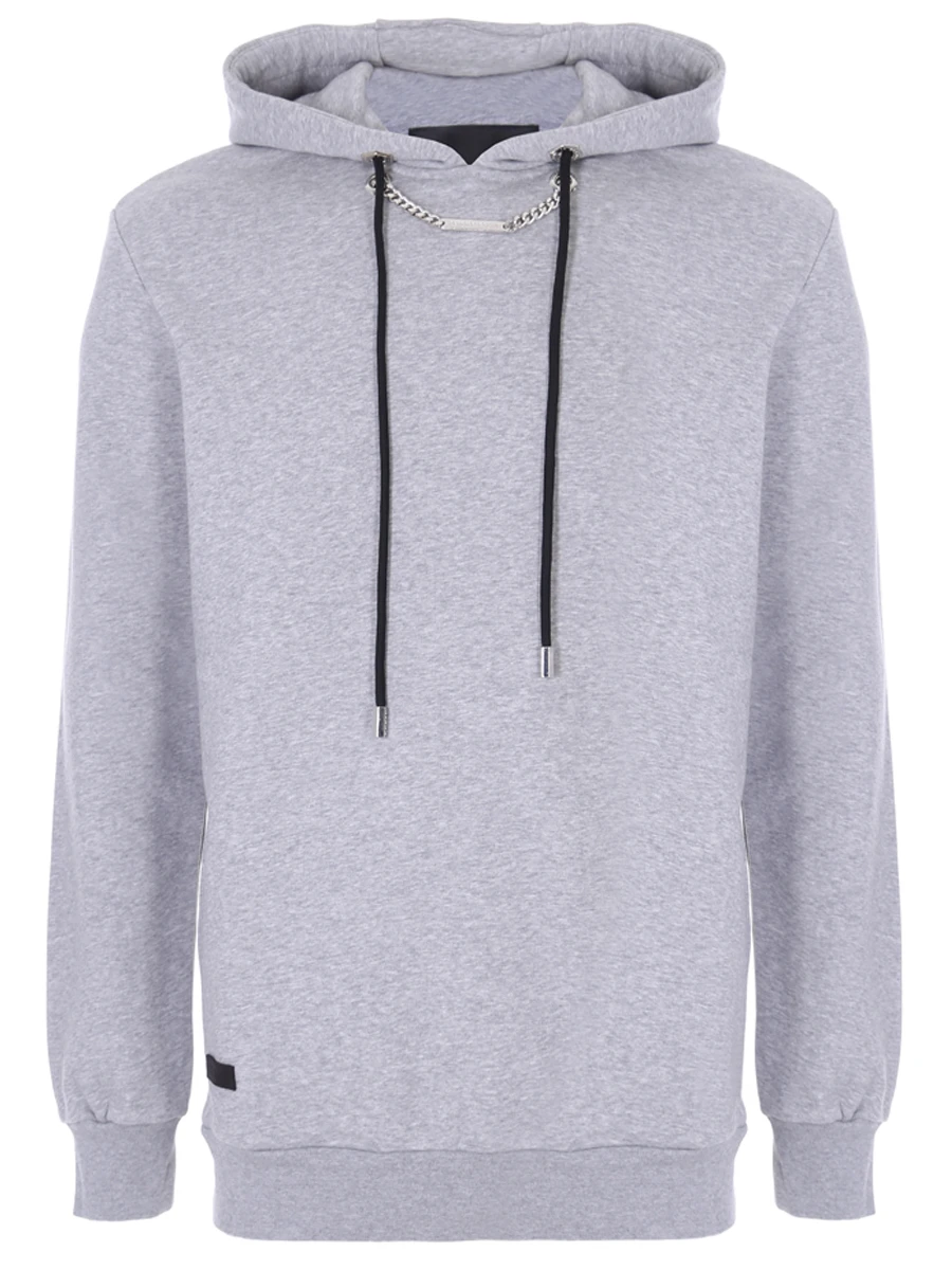 Худи-унисекс хлопковое PHILIPP PLEIN PAAC MJB2426/10 Серый  Фото 10
