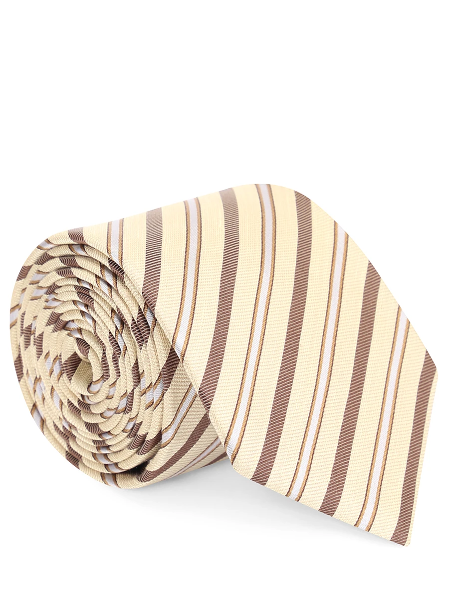 

Галстук в полоску, Полоска, GALST/10/бежевый