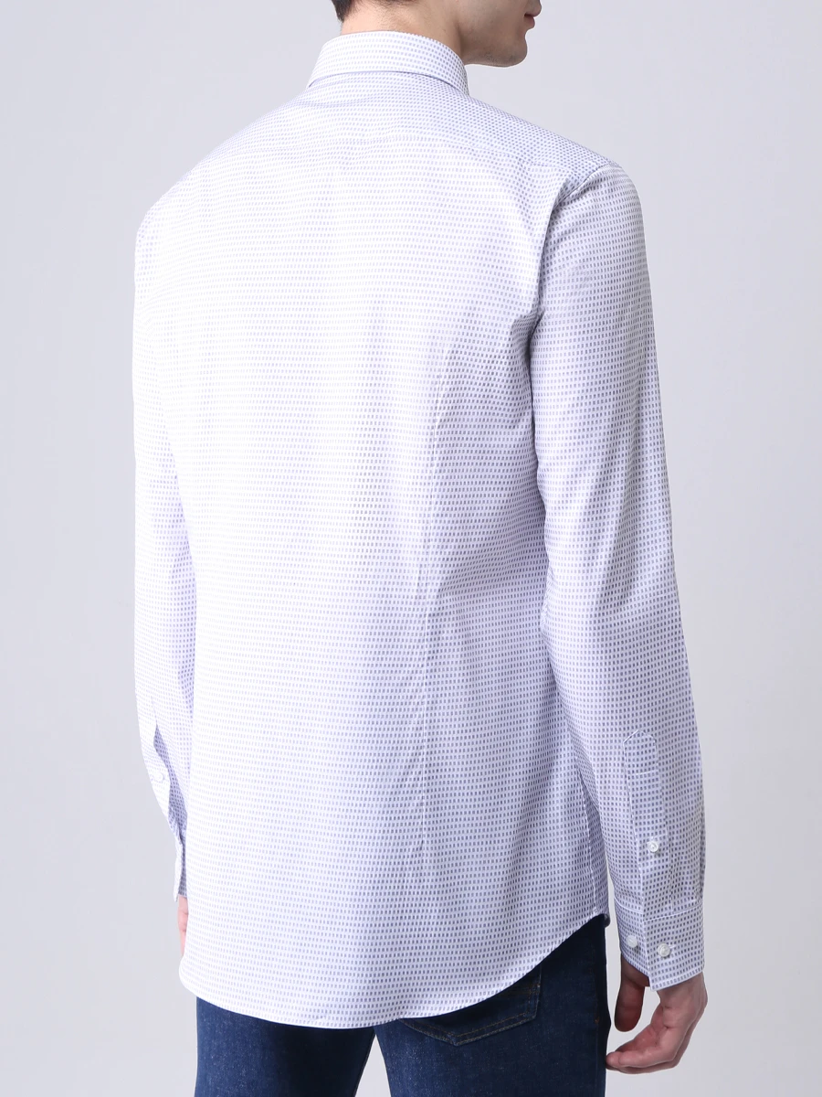 Рубашка Tailored Fit хлопковая BOSS 50451382/410, размер 54, цвет белый 50451382/410 - фото 3