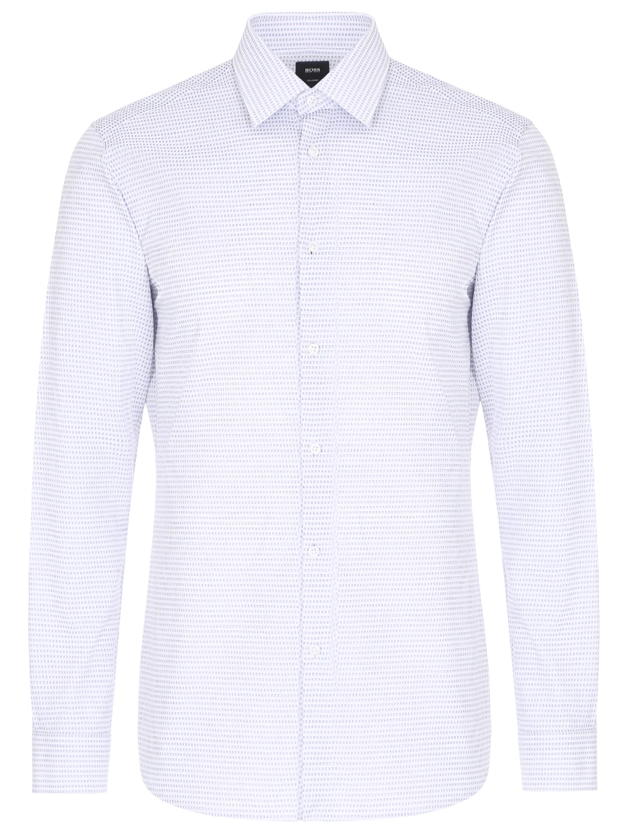 Рубашка Tailored Fit хлопковая BOSS 50451382/410, размер 54, цвет белый 50451382/410 - фото 1