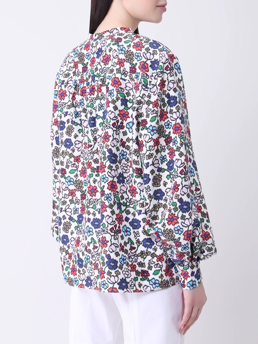 Блуза шелковая с принтом BOGNER 5615ANELIA, размер 42, цвет мультиколор - фото 3