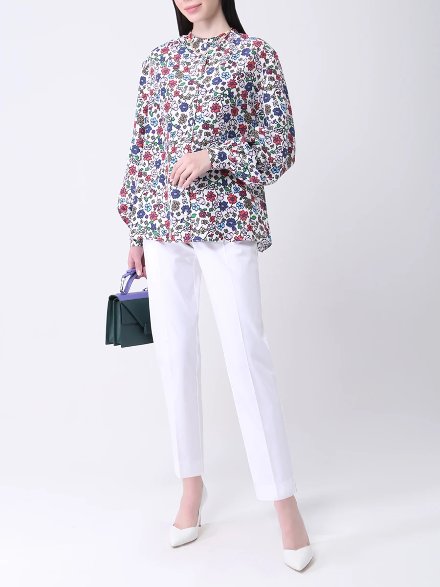 Блуза шелковая с принтом BOGNER 5615ANELIA, размер 42, цвет мультиколор - фото 2