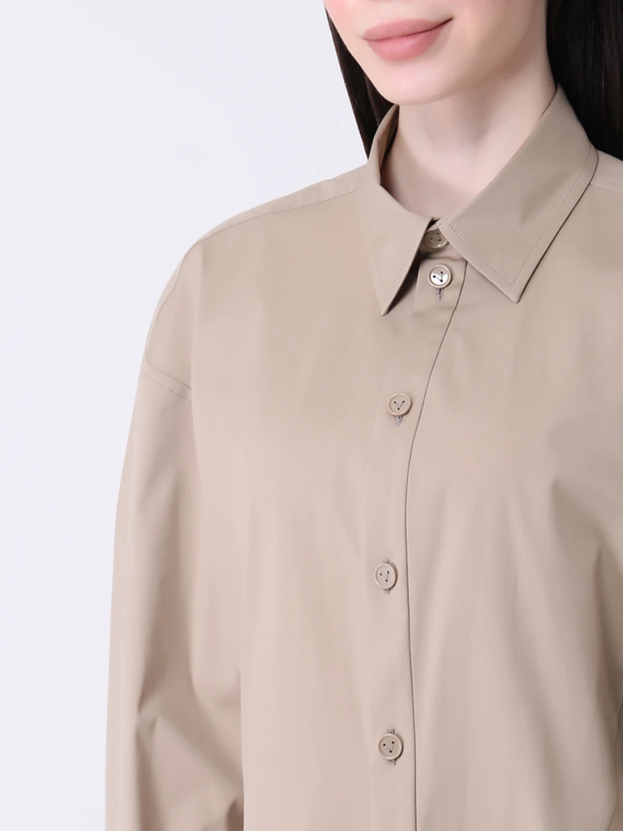 Платье хлопковое BOTTEGA VENETA 647409 VKIX0 9733 Бежевый  Фото 5