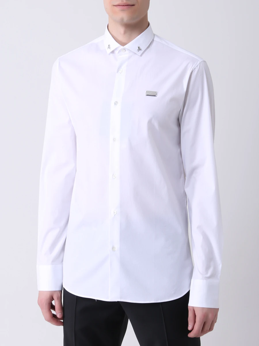 Рубашка Slim Fit хлопковая PHILIPP PLEIN PAAC MRP1440/01, размер 54, цвет белый PAAC MRP1440/01 - фото 4