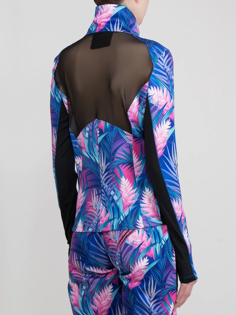 Трикотажная толстовка PLEIN SPORT WJO0195 Фиолетовый/листья Мультиколор  Фото 3