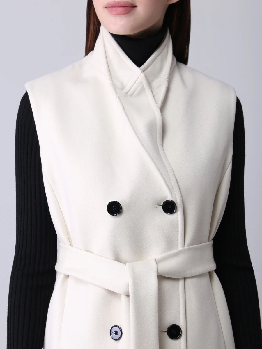 Жилет двубортный VICTORIA BECKHAM GT007/бел Кремовый  Фото 5
