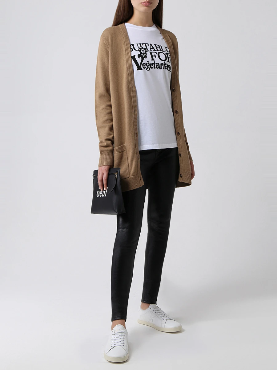 Кашемировый кардиган MICHAEL KORS 640AKD904-BASIC беж Бежевый  Фото 2