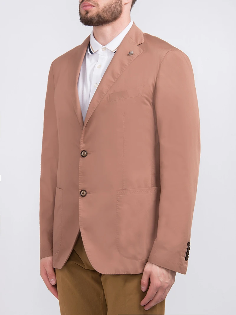 Хлопковый пиджак TAGLIATORE 77UET006 Табачный, размер 46, цвет коричневый - фото 2