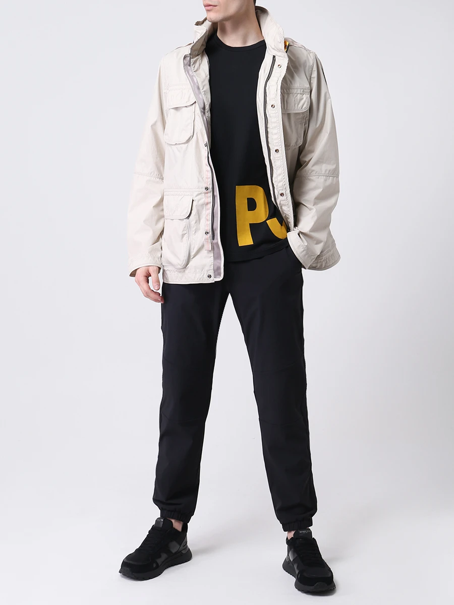 Футболка хлопковая с принтом PARAJUMPERS 21SMPMFLETS04/710 Принт  Фото 2