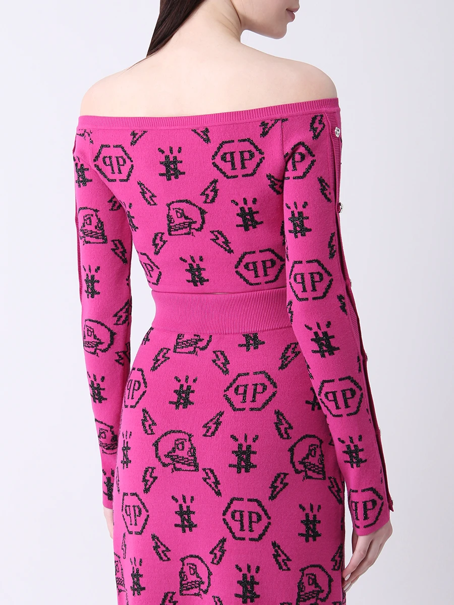 Костюм юбка и топ PHILIPP PLEIN PAAC WKD0009/33, размер 40, цвет розовый PAAC WKD0009/33 - фото 3