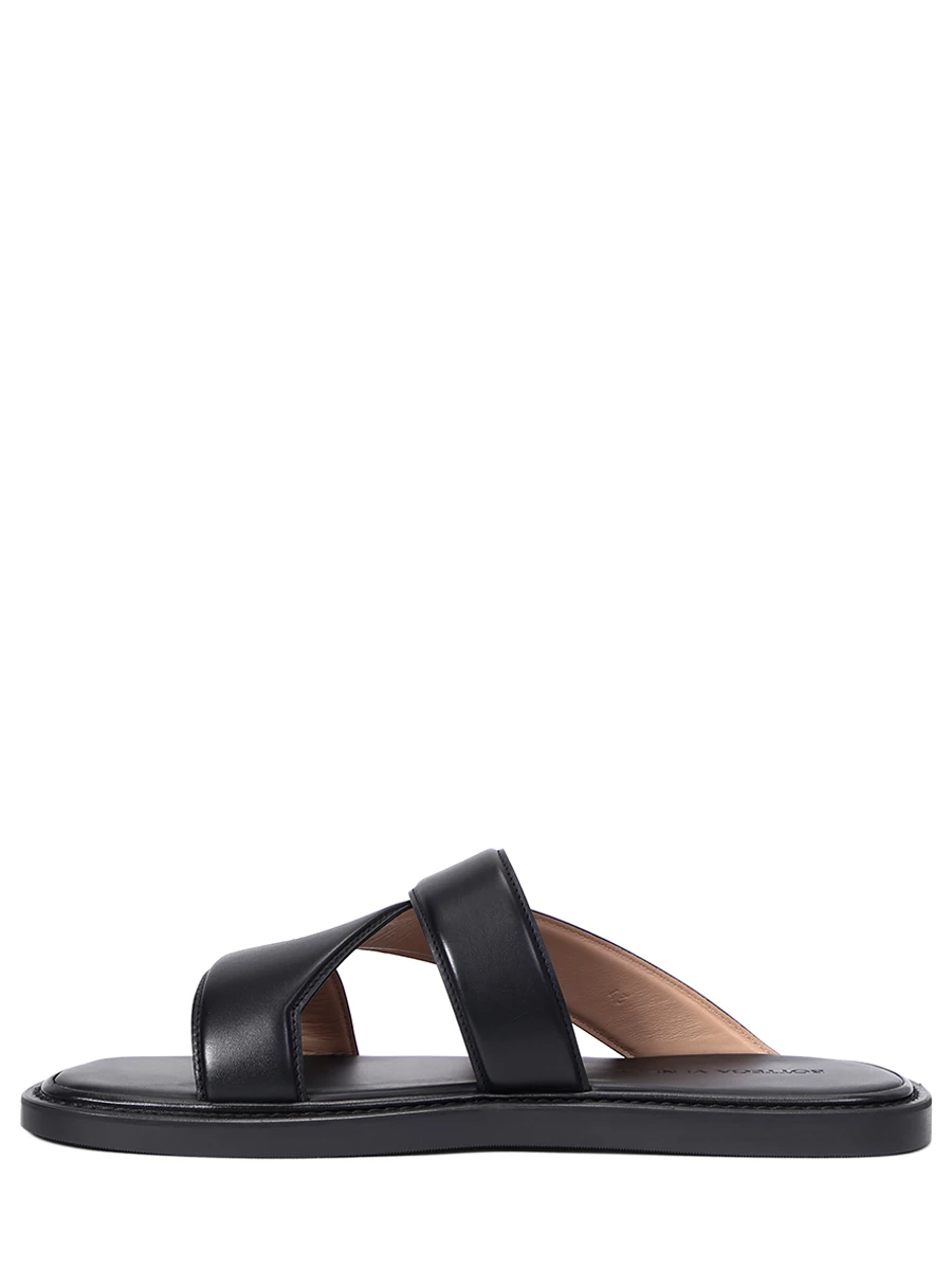 Шлепанцы кожаные BOTTEGA VENETA 651420 VBSL0 1000 E Черный  Фото 3