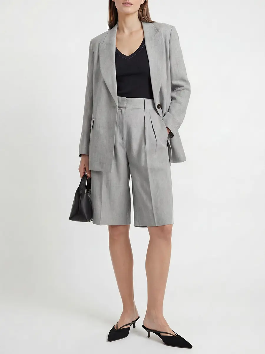 

Бермуды однотонные, Серый, MF509P7576 C2671