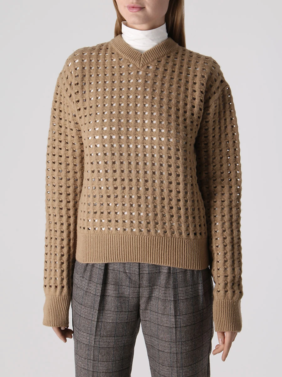 Пуловер шерстяной BOTTEGA VENETA 646729 V0AK0 9733 Бежевый  Фото 4