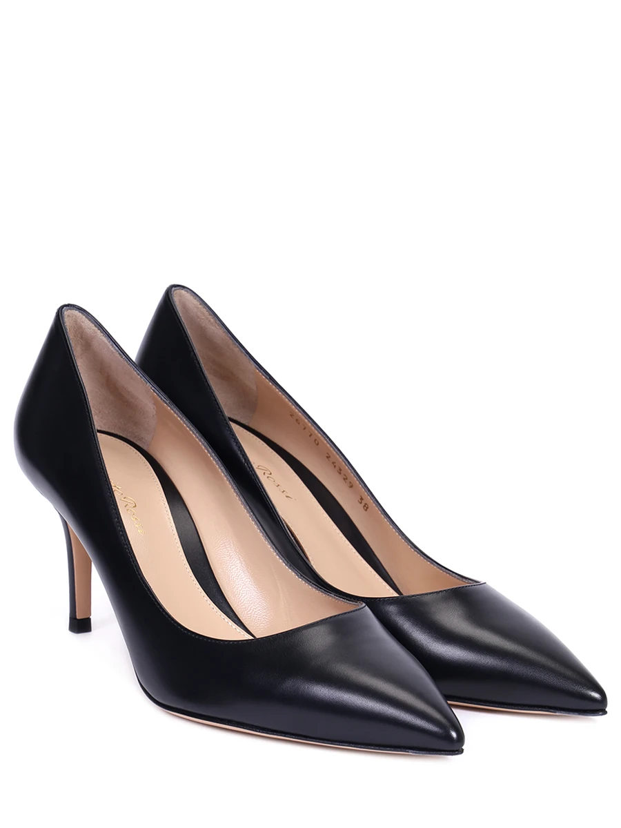 Туфли кожаные GIANVITO ROSSI G26770.70RIC.VITNERO Черный  Фото 2