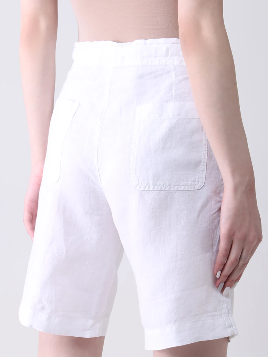 Шорты льняные 120% LINO T0W2794000F753000 24 Белый  Фото 3