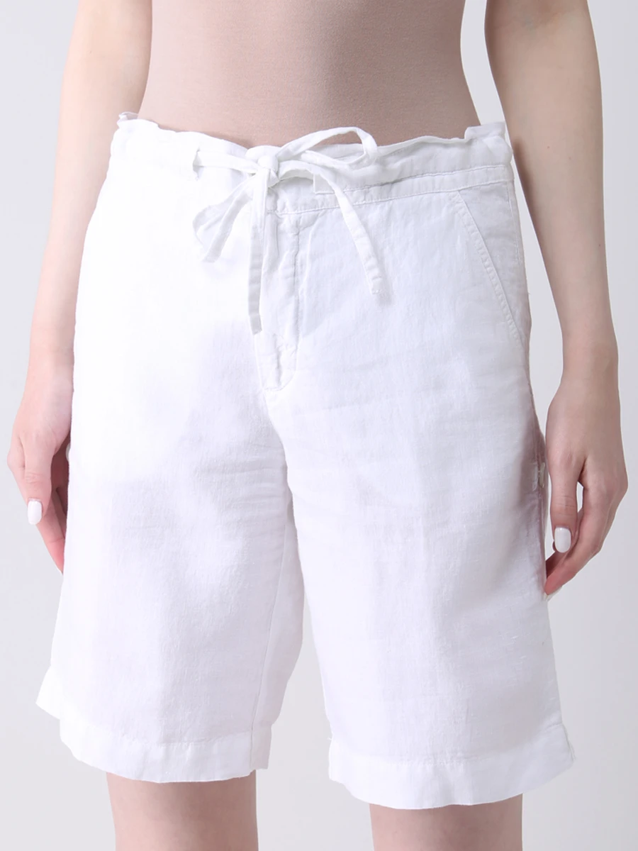 Шорты льняные 120% LINO T0W2794000F753000 24 Белый  Фото 4