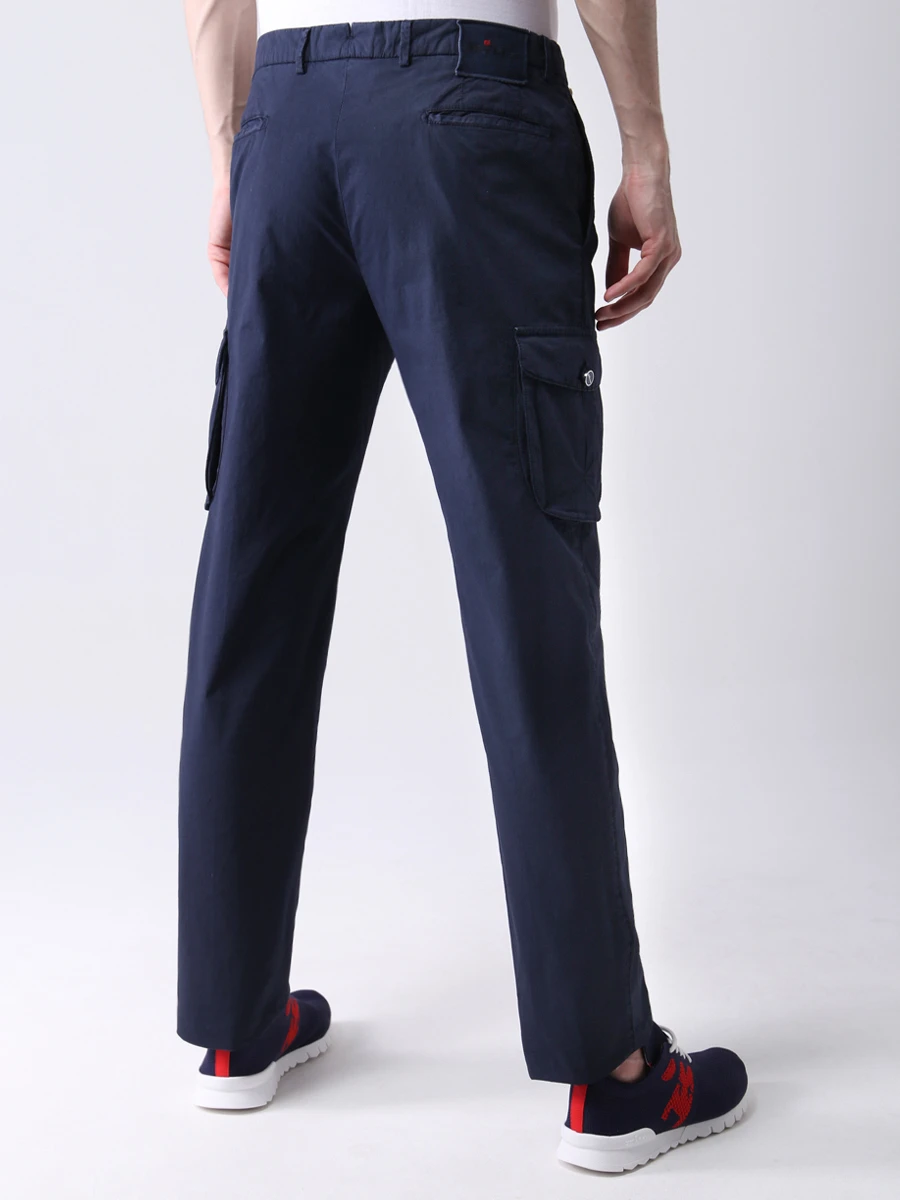 Брюки-карго хлопковые KITON UFPPCAJ07T3507000 Синий  Фото 3