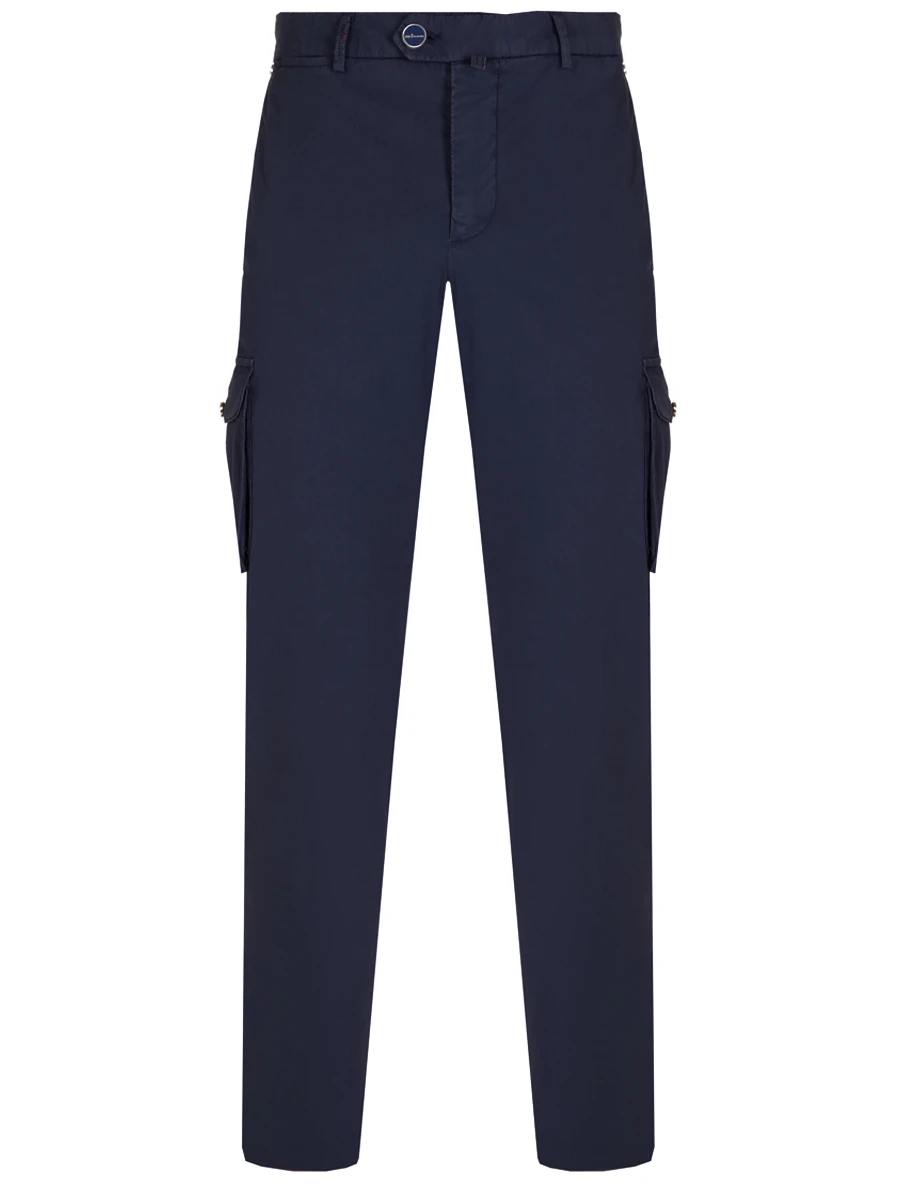 Брюки-карго хлопковые KITON UFPPCAJ07T3507000 Синий 
