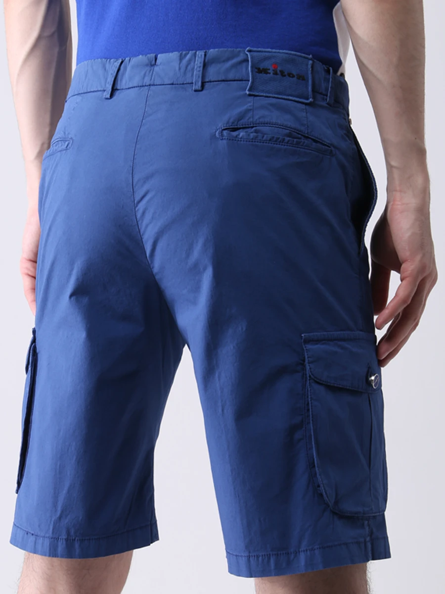 Шорты хлопковые KITON UFPPBJ07T3511002 Синий  Фото 3
