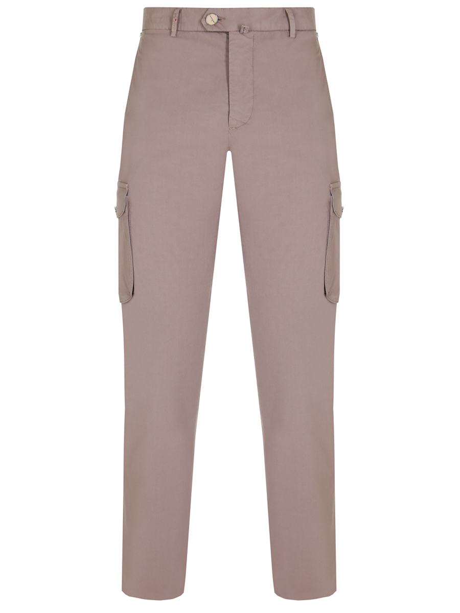 Брюки-карго хлопковые KITON UFPPCAJ07T3505001 Бежевый 