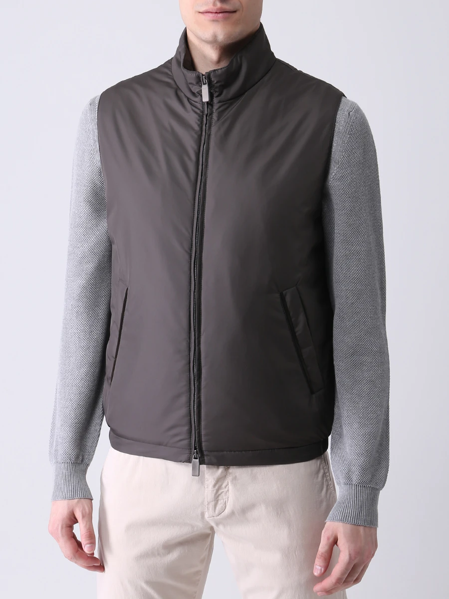 Жилет утепленный CANALI SG01949/803/O40605 Зеленый  Фото 4