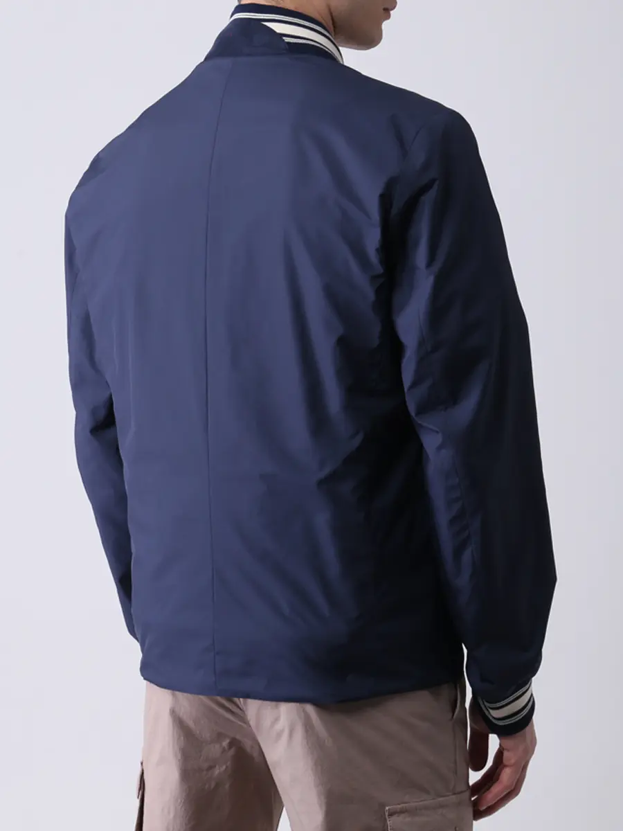Бомбер однотонный KITON UW0860V07T6116006 Синий  Фото 3