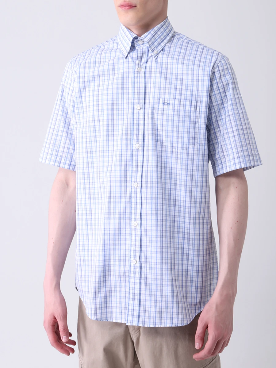 Рубашка Regular Fit хлопковая PAUL & SHARK 21413089/001, размер 58, цвет голубой 21413089/001 - фото 4
