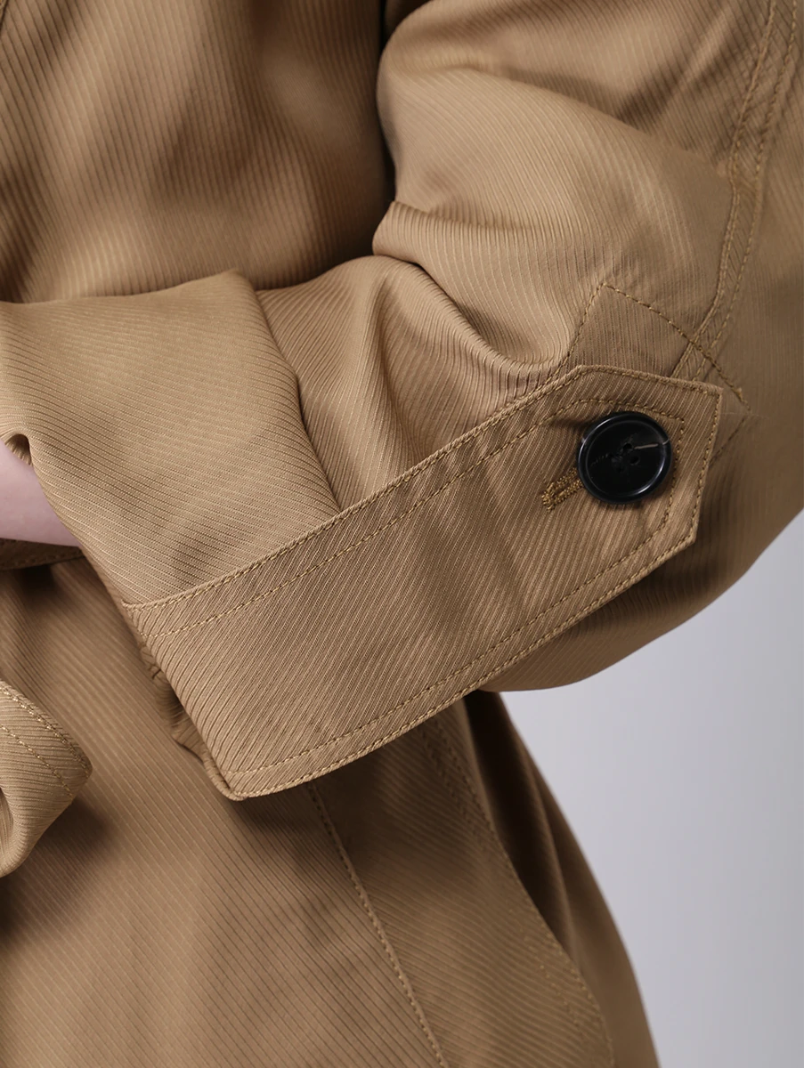 Плащ двубортный из вискозы BY MALENE BIRGER Q69247013 Коричневый  Фото 5