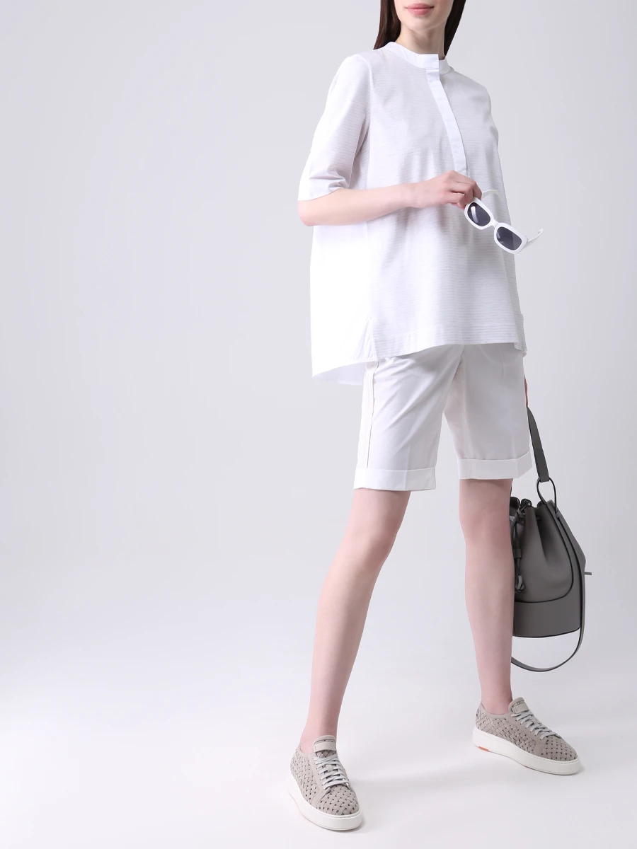 Шорты хлопковые SPOON W75.02-27/10 Белый  Фото 2