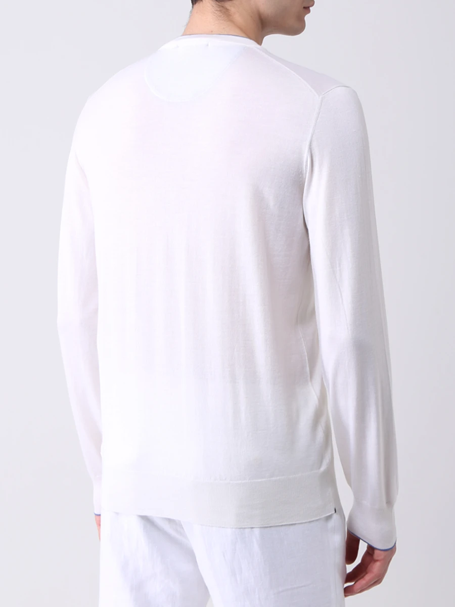 Джемпер из кашемира и шелка FIORONI CASHMERE MK21101A1 0012 J1 Белый  Фото 3