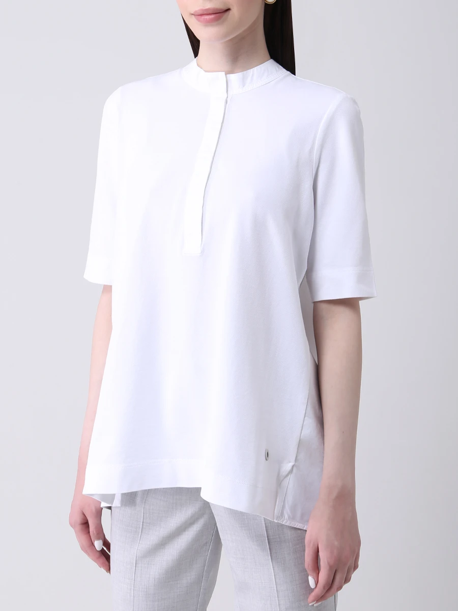 Блуза хлопковая SPOON 2W10.03-03, размер 40, цвет белый - фото 4