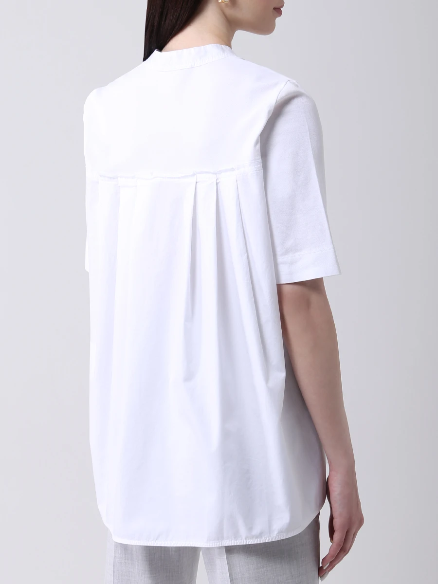 Блуза хлопковая SPOON 2W10.03-03, размер 40, цвет белый - фото 3