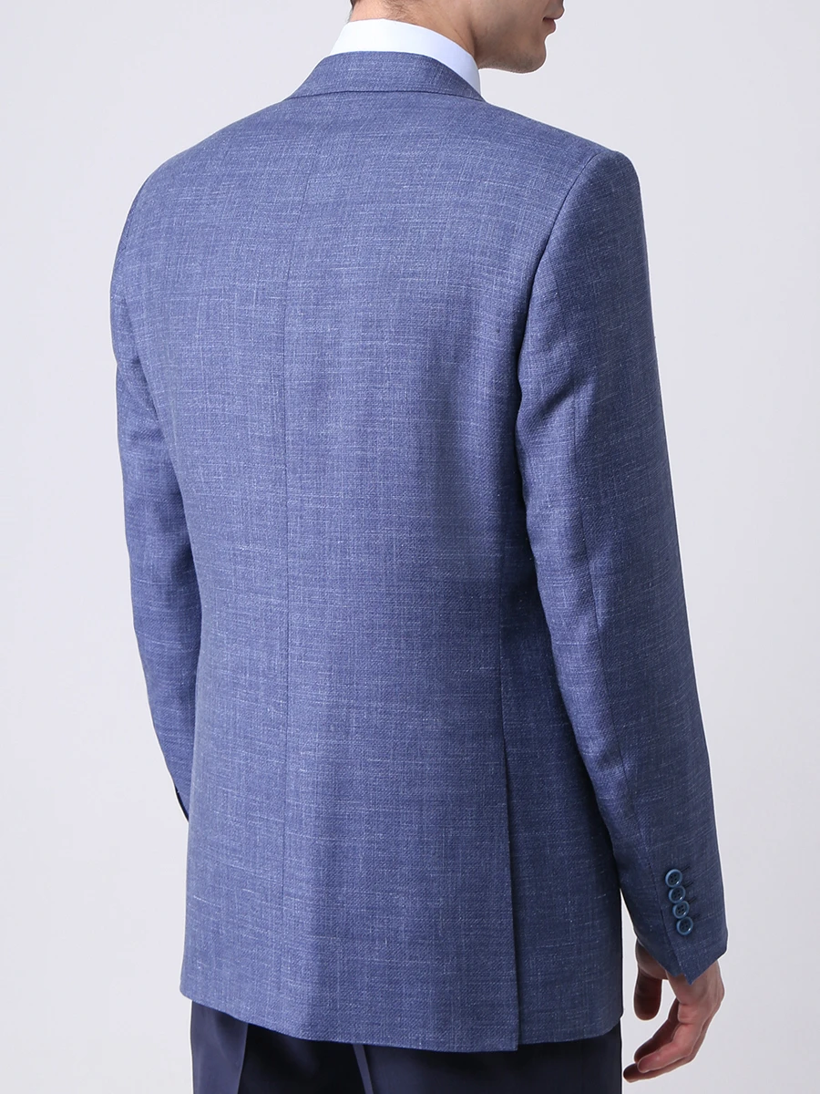 Пиджак из шерсти и шелка CANALI CF00431/405/L/11220 Голубой  Фото 3