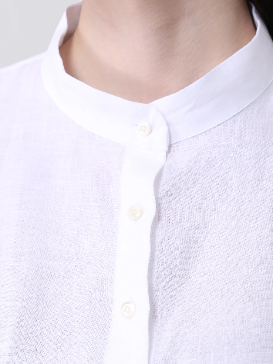 Блуза льняная GRAN  SASSO 72206/50012/001, размер 48, цвет белый 72206/50012/001 - фото 5