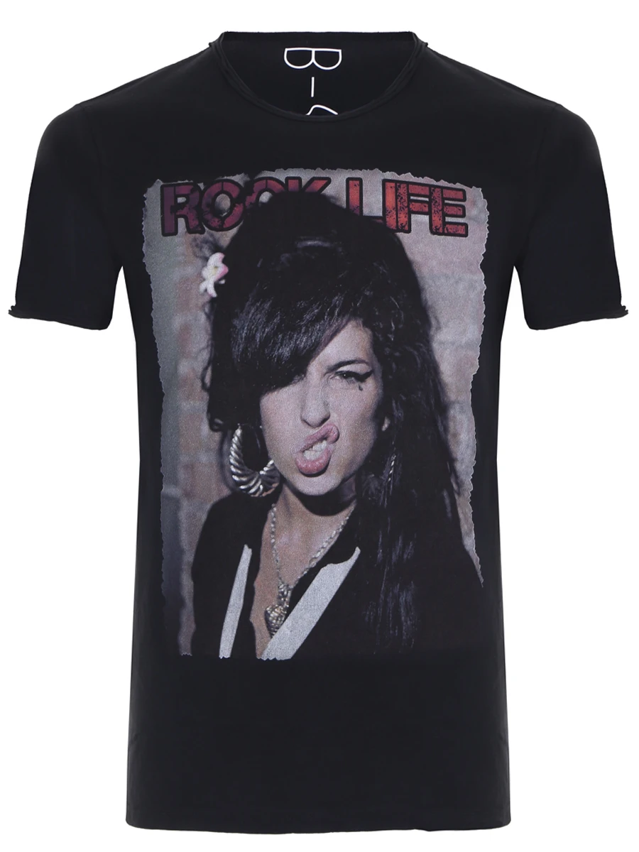 

Футболка хлопковая с принтом, Принт, 2828 Amy rock life