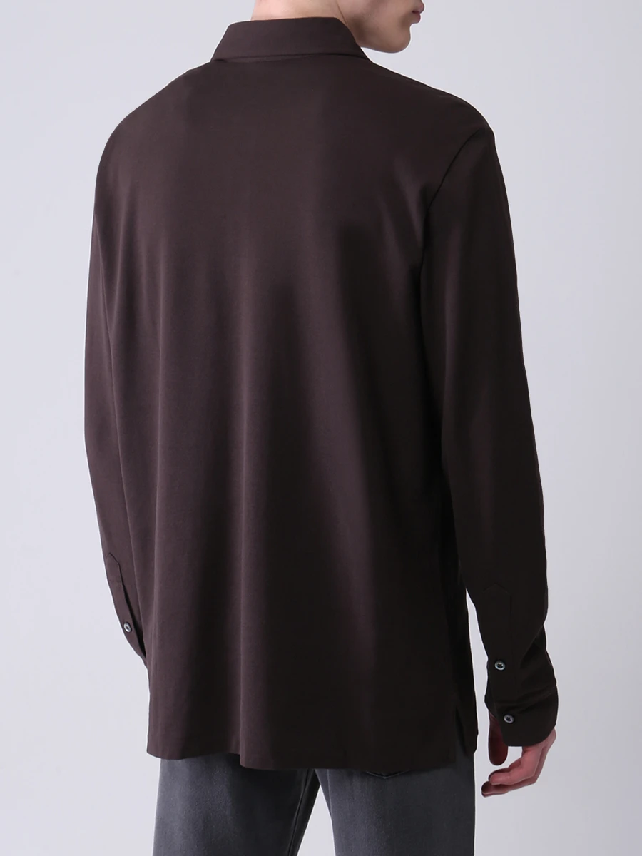 Поло хлопковое RALPH LAUREN 790824260004 Коричневый  Фото 3