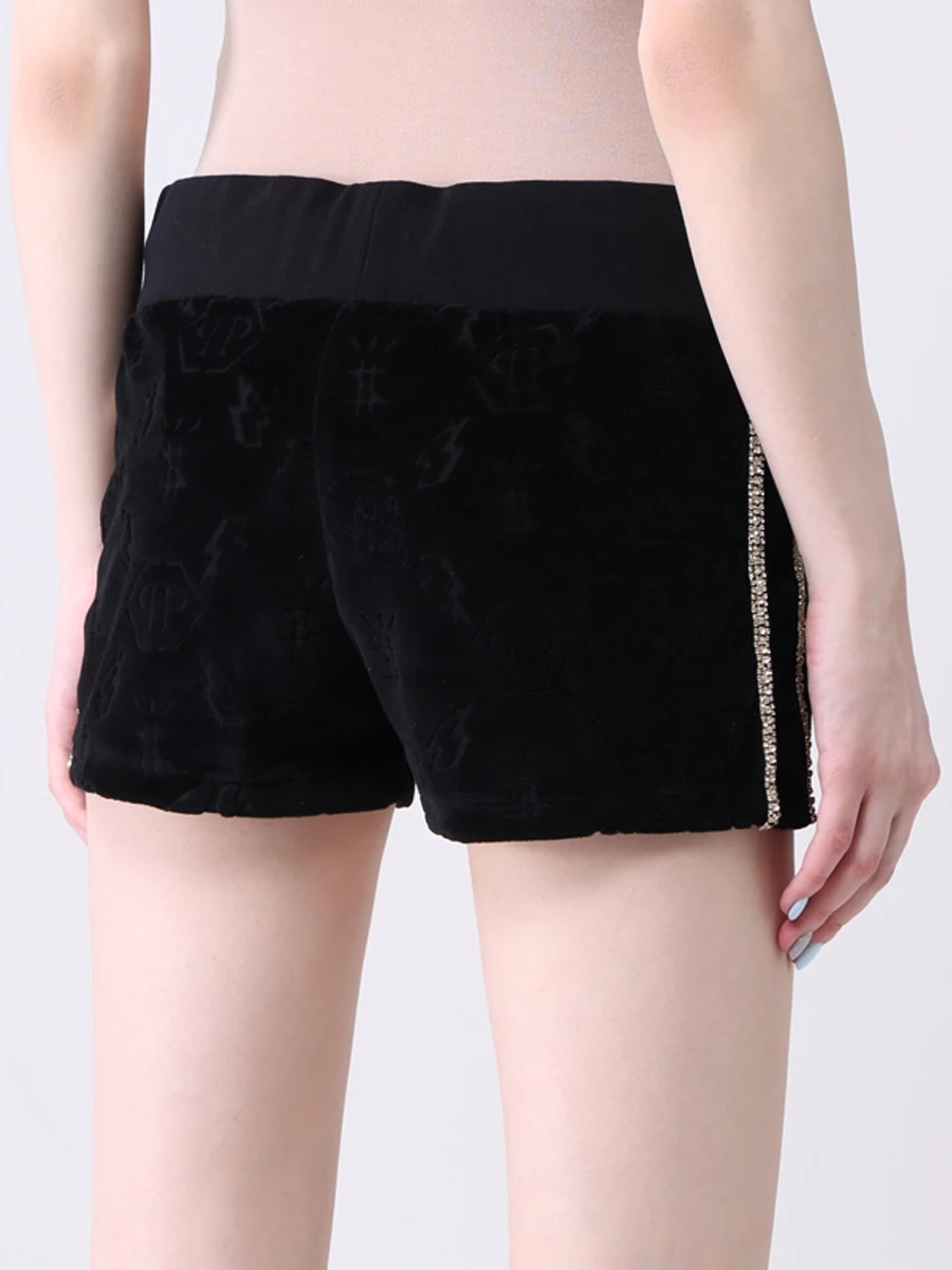 Шорты хлопковые PHILIPP PLEIN PAAC WJT1367/02 Черный  Фото 3