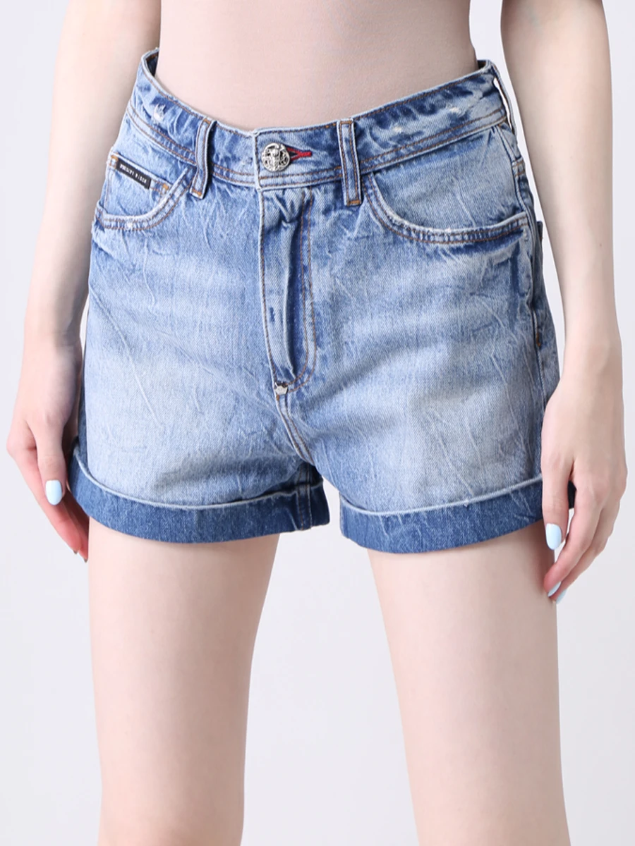 Шорты джинсовые PHILIPP PLEIN PAAC WDT1579/07 Голубой  Фото 4