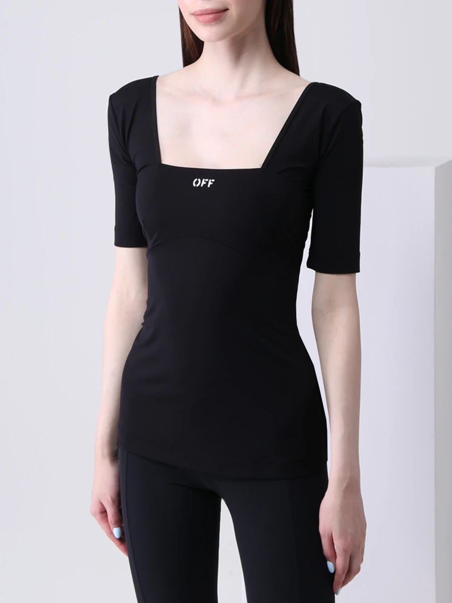 Футболка спортивная OFF-WHITE OWVA014S21JER0011000 Черный  Фото 4
